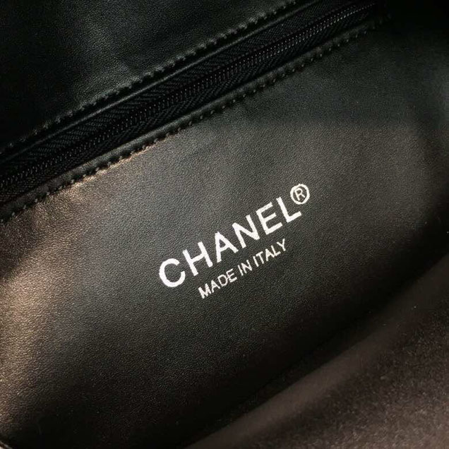 Chanel Sequin Waterfall Backpack Bag 18cm Silver Hardware Lambskin Leather Spring Summer Act 2 2018 Collection Black