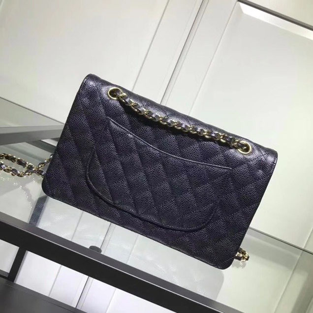 Chanel Classic Double Flap Bag Gold Hardware Caviar Lambskin Leather Spring Summer Act 2 2018 Collection Black