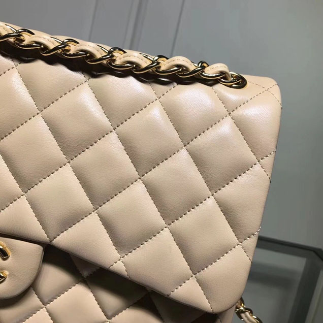 Chanel Classic Double Flap Bag Gold Hardware Lambskin Leather Spring Summer Act 2 2018 Collection Apricot