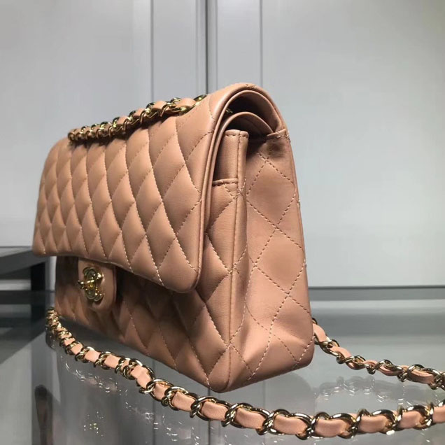 Chanel Classic Double Flap Bag Gold Hardware Lambskin Leather Spring Summer Act 2 2018 Collection Beige