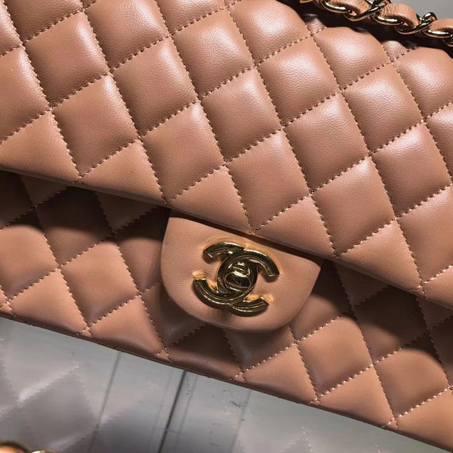 Chanel Classic Double Flap Bag Gold Hardware Lambskin Leather Spring Summer Act 2 2018 Collection Beige