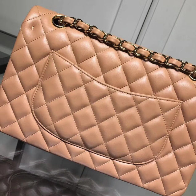Chanel Classic Double Flap Bag Gold Hardware Lambskin Leather Spring Summer Act 2 2018 Collection Beige