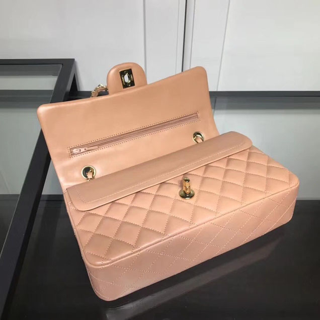 Chanel Classic Double Flap Bag Gold Hardware Lambskin Leather Spring Summer Act 2 2018 Collection Beige