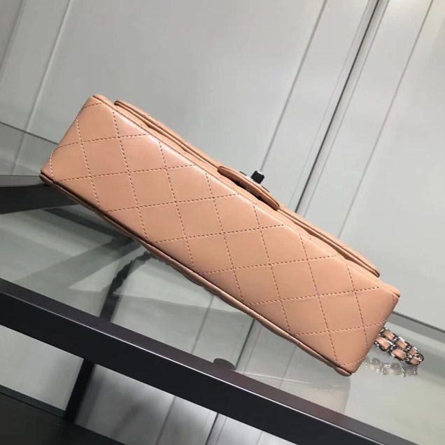 Chanel Classic Double Flap Bag Silver Hardware Lambskin Leather Spring Summer Act 2 2018 Collection Beige