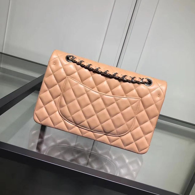 Chanel Classic Double Flap Bag Silver Hardware Lambskin Leather Spring Summer Act 2 2018 Collection Beige
