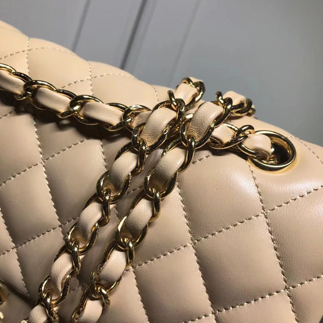 Chanel Classic Double Flap Bag Gold Hardware Lambskin Leather Spring Summer Act 2 2018 Collection Apricot