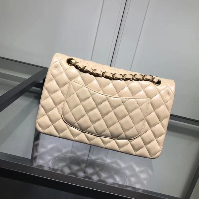 Chanel Classic Double Flap Bag Gold Hardware Lambskin Leather Spring Summer Act 2 2018 Collection Apricot