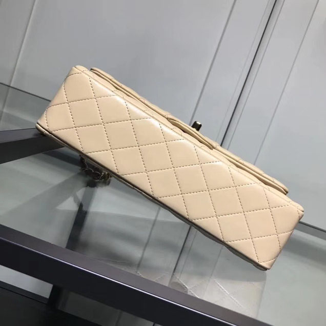 Chanel Classic Double Flap Bag Gold Hardware Lambskin Leather Spring Summer Act 2 2018 Collection Apricot