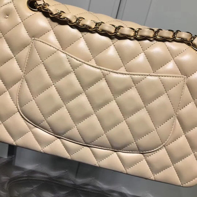 Chanel Classic Double Flap Bag Gold Hardware Lambskin Leather Spring Summer Act 2 2018 Collection Apricot