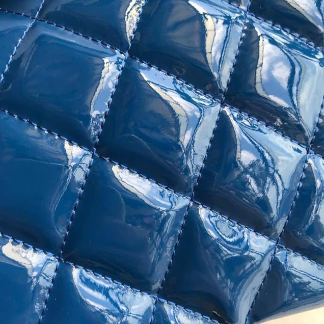 Chanel Classic Double Flap Bag 30cm Gold Hardware Patent Lambskin Leather Spring Summer Act 2 2018 Collection Blue