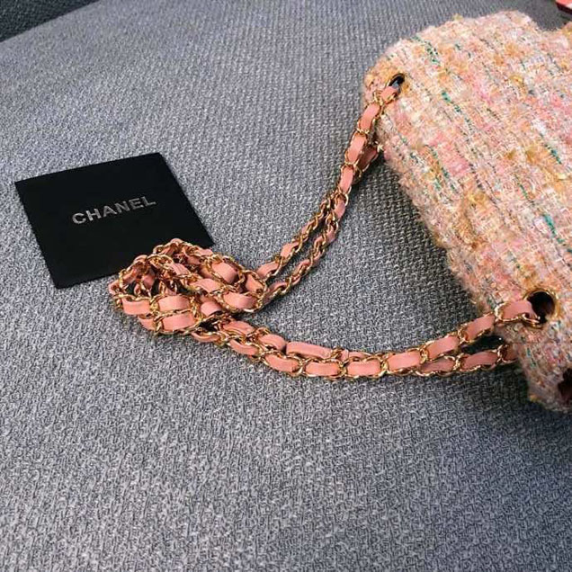 Chanel Tweed and Woven Straw Classic Flap Bag 25cm Gold Hardware Caviar Lambskin Leather Cruise 2019 Collection Cake Mix