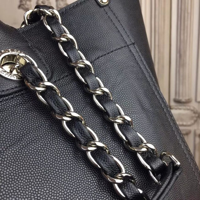 Chanel original Calfskin Leather Tote Bag 78900 black