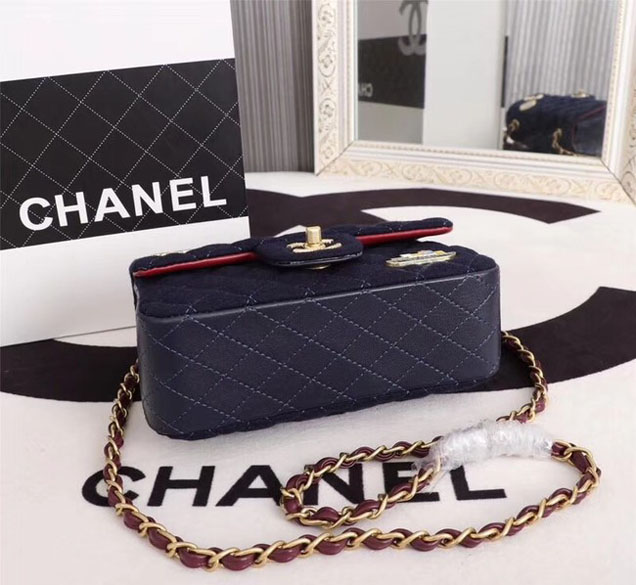 Chanel Original Mini Flap Bag A1116 Navy Blue