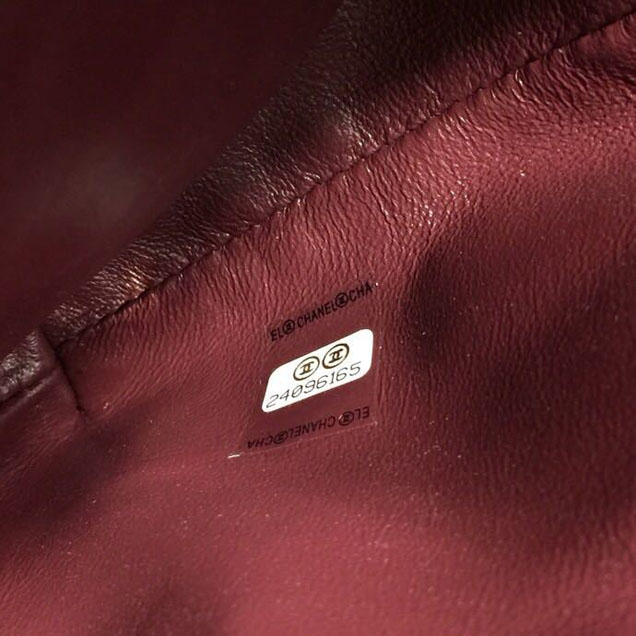 Chanel Chevron Calfskin Envelope Clutch Bag A57493 25cm Gold Hardware Lambskin Leather Metiers d鈥橝rt Paris-Hamburg 2018 Burgundy