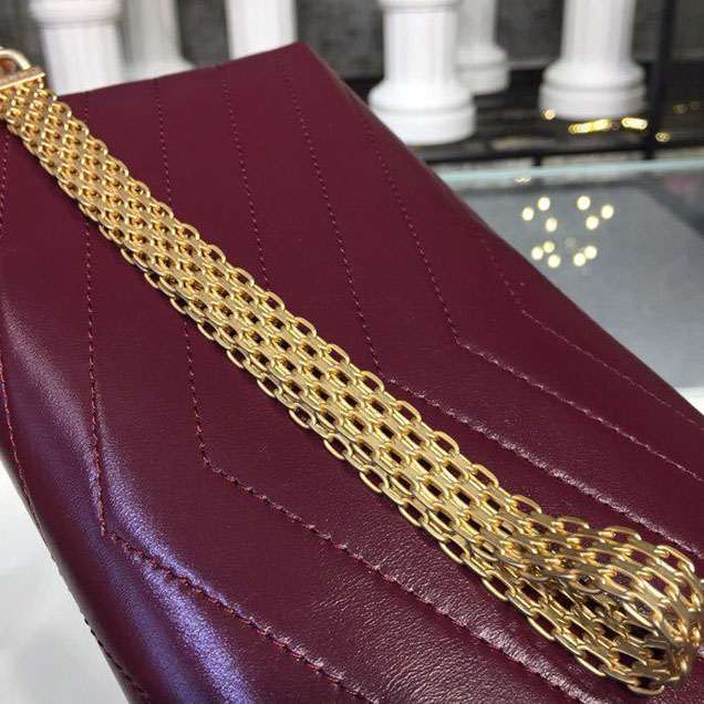 Chanel Chevron Calfskin Envelope Clutch Bag A57493 25cm Gold Hardware Lambskin Leather Metiers d鈥橝rt Paris-Hamburg 2018 Burgundy
