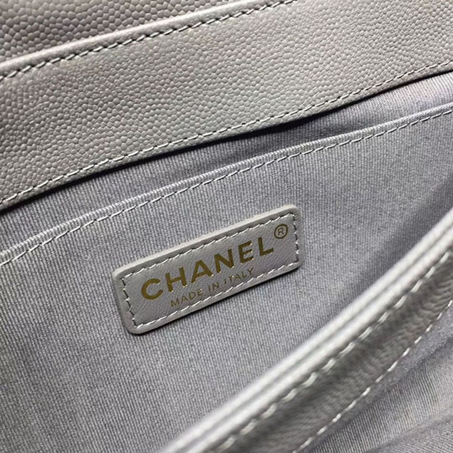 Chanel Grained Calfskin and Suede Flap Small Bag A57560 Gray 2018