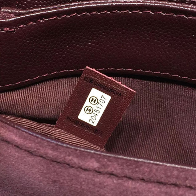 Chanel Grained Calfskin and Suede Flap Small Bag A57560 Burgundy 2018