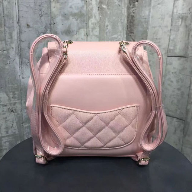 Chanel Grained Calfskin Business Affinity Backpack Bag A93748 Pink