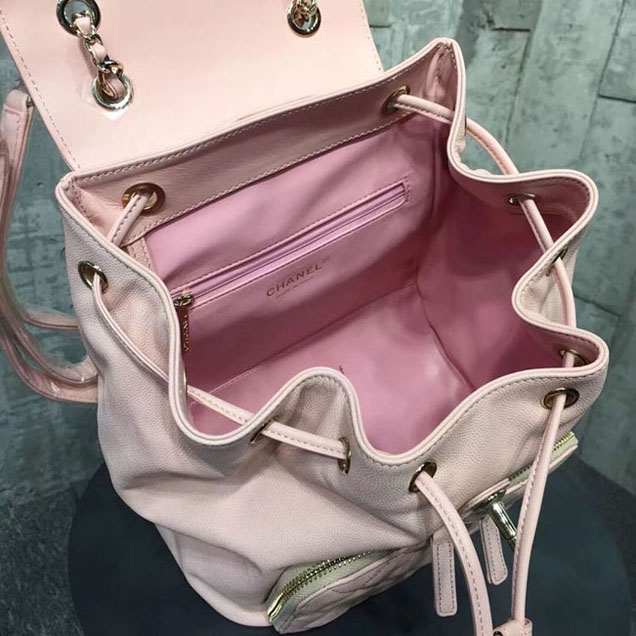 Chanel Grained Calfskin Business Affinity Backpack Bag A93748 Pink