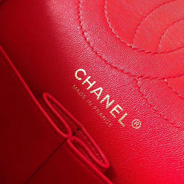Chanel Aged Metallic Red Calfskin Medium Classic Flap Bag 2018
