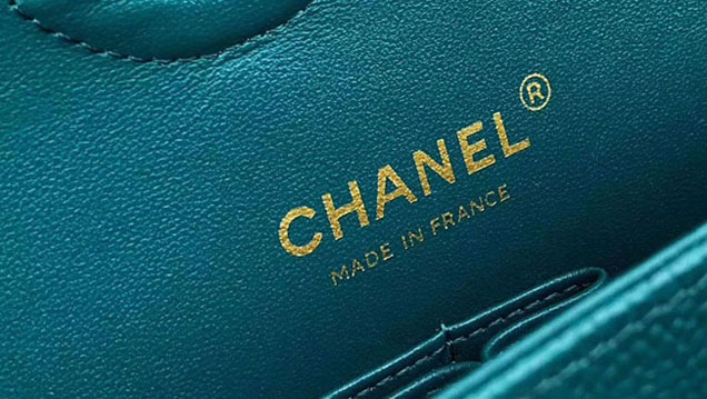 Chanel Classic Flap Bag 30cm Peacock Blue Grained Calfskin Silver-Tone Metal