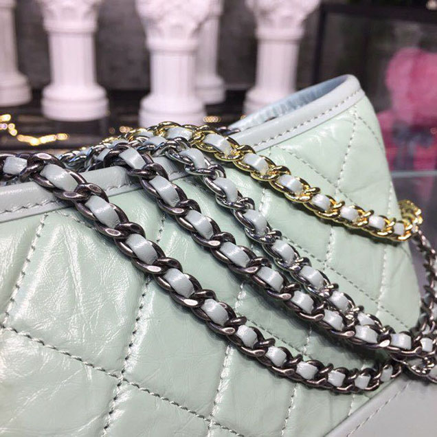 Chanel Gabrielle Hobo Bag Small 20cm Lambskin Leather Spring Summer Act 2 2018 Collection Seagreen