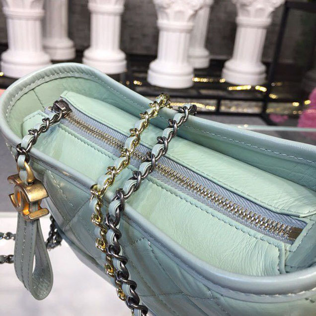 Chanel Gabrielle Hobo Bag Small 20cm Lambskin Leather Spring Summer Act 2 2018 Collection Seagreen