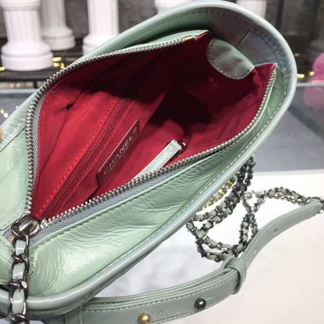 Chanel Gabrielle Hobo Bag Small 20cm Lambskin Leather Spring Summer Act 2 2018 Collection Seagreen