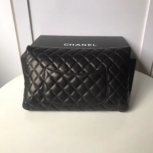 Chanel Lambskin Classic Quilted Clutch Bag A57650 Black 2018