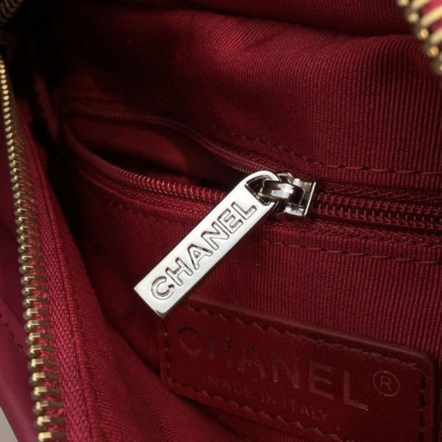 Chanel Gabrielle Chevron Hobo Bag Small 20cm Aged Calfskin Leather Spring Summer Act 2 2018 Collection Red Pink