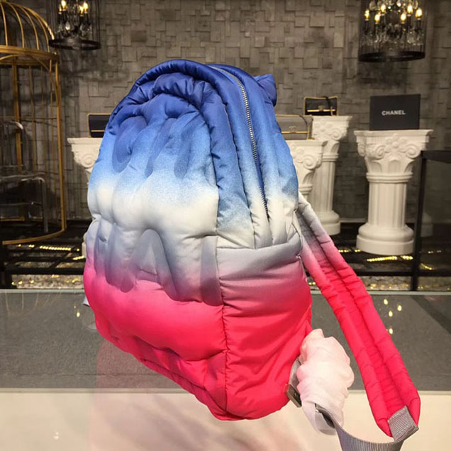 Chanel Embossed Nylon Doudoune Small Backpack Bag 2018