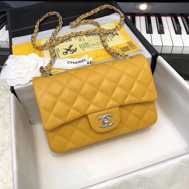 CHANEL Original Classic Handbag 1116 yellow