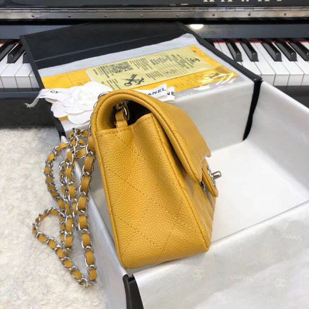 CHANEL Original Classic Handbag 1116 yellow