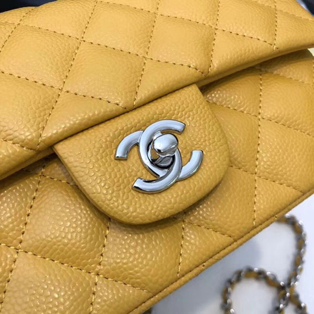 CHANEL Original Classic Handbag 1116 yellow