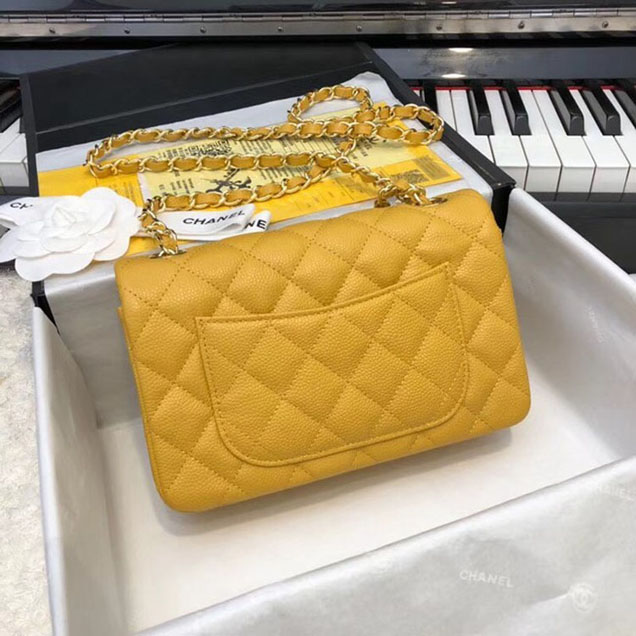 CHANEL Original Classic Handbag 1116 yellow
