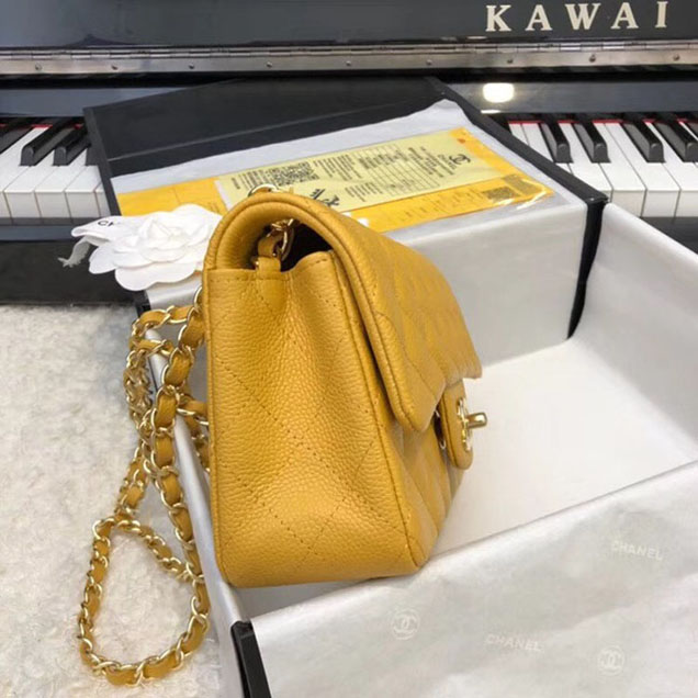 CHANEL Original Classic Handbag 1116 yellow