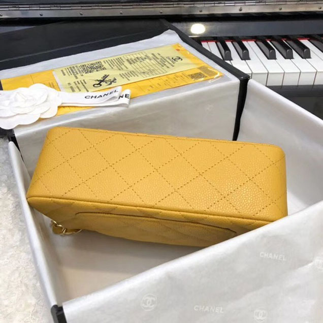 CHANEL Original Classic Handbag 1116 yellow