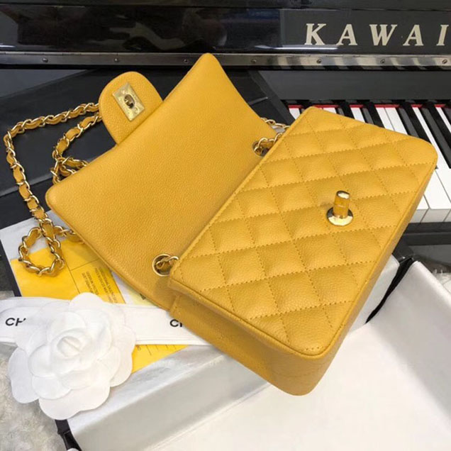 CHANEL Original Classic Handbag 1116 yellow