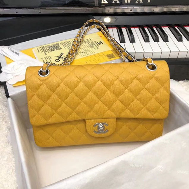 CHANEL Original Classic Handbag 1112 yellow