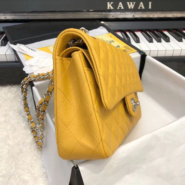 CHANEL Original Classic Handbag 1112 yellow