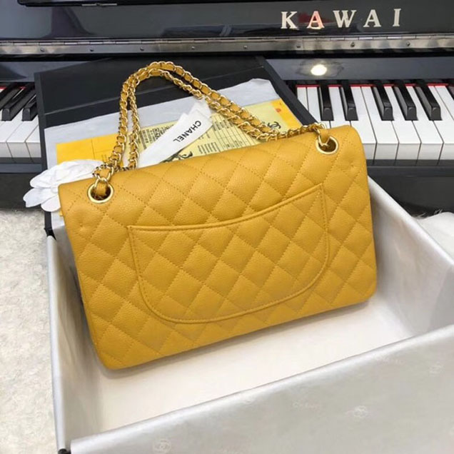 CHANEL Original Classic Handbag 1112 yellow