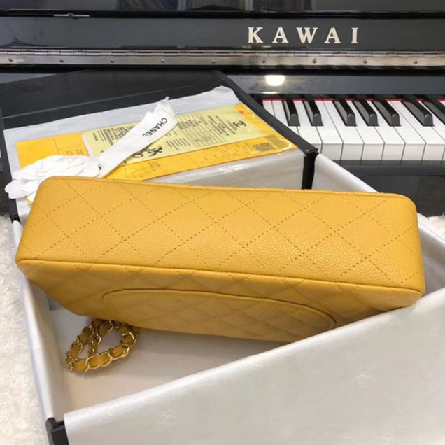 CHANEL Original Classic Handbag 1112 yellow