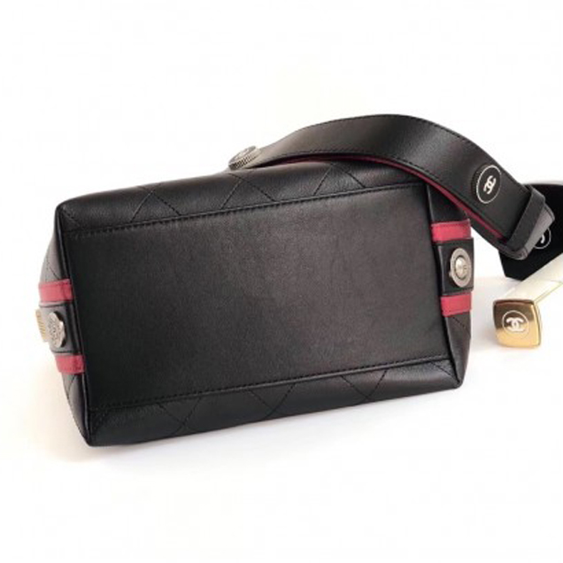 Chanel Button Up Hobo Bag A57573/A57576 Black/Burgundy 2018