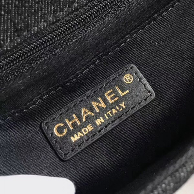 Chanel Denim/Braid Classic Mini Flap Bag Black A69900 2018 Collection