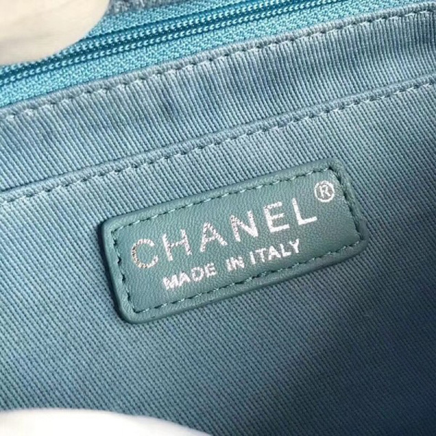 Chanel Denim/Braid Classic Medium Flap Bag Light Blue A57698 2018 Collection