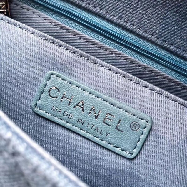 Chanel Denim/Braid Classic Mini Flap Bag Light Blue A69900 2018 Collection
