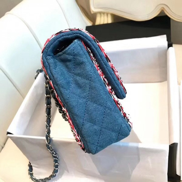 Chanel Denim/Braid Classic Medium Flap Bag Blue A57698 2018 Collection
