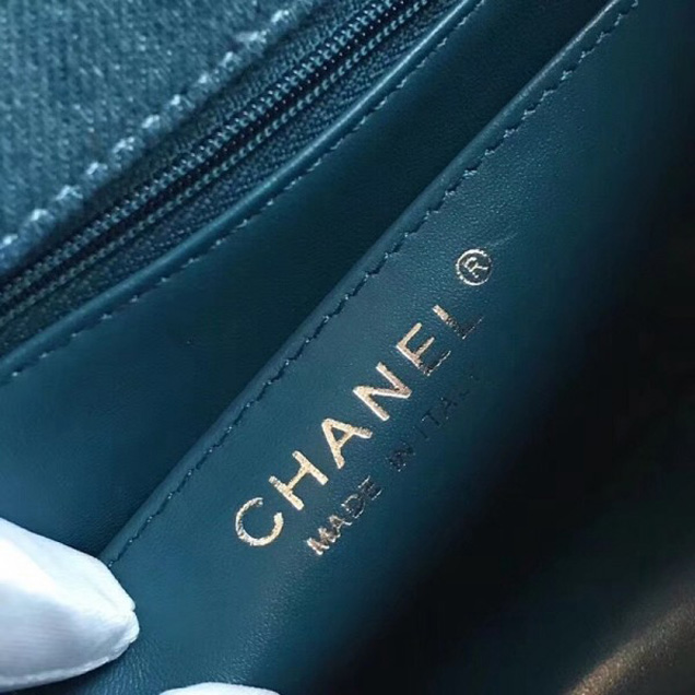Chanel Denim/Braid Classic Medium Flap Bag Blue A57698 2018 Collection