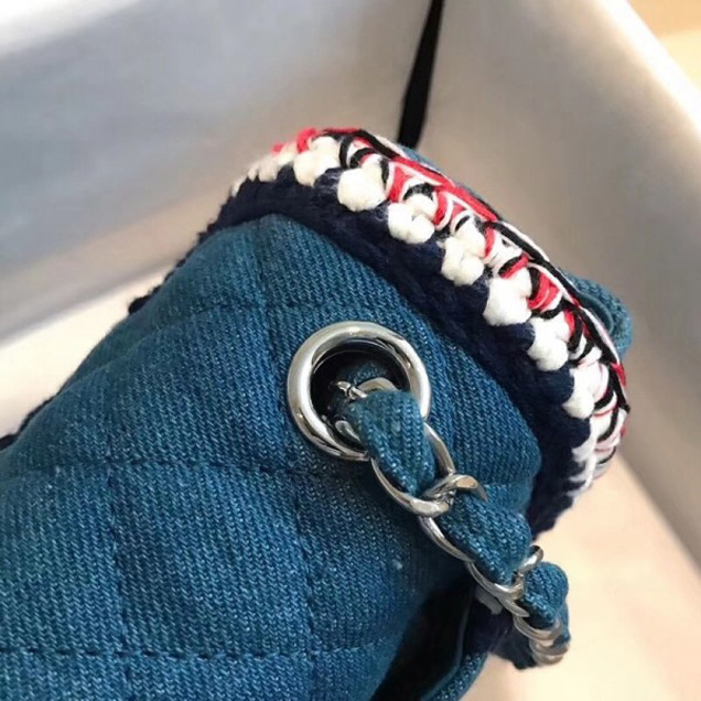 Chanel Denim/Braid Classic Mini Flap Bag Blue A69900 2018 Collection