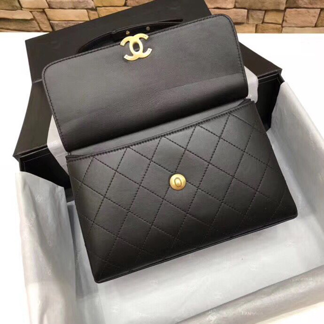 Chanel Flap Bag Calfskin Original Leather A57599 Black